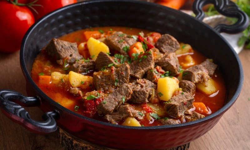 בשר עם תפוחי אדמה פיקנטי ורך לכבוד שבת
